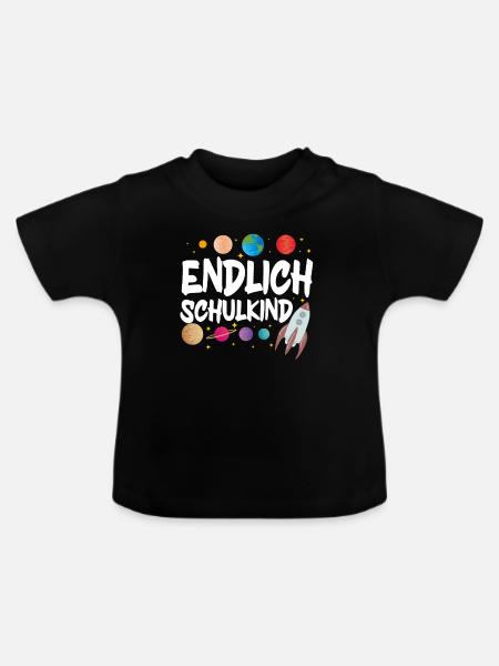 School 1. Grade - Baby Bio-T-Shirt mit Rundhals - Schwarz