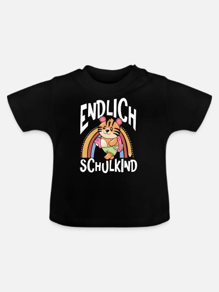 School 1. Grade - Baby Bio-T-Shirt mit Rundhals - Schwarz