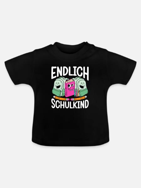 School 1. Grade - Baby Bio-T-Shirt mit Rundhals - Schwarz