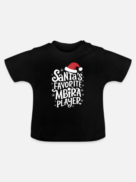 Idiophon Kalimba Geschenk - Baby Bio-T-Shirt mit Rundhals - Schwarz
