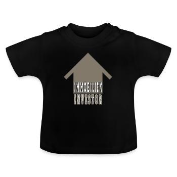 Immobilien Investor - Baby Bio-T-Shirt mit Rundhals - Schwarz - Vorne