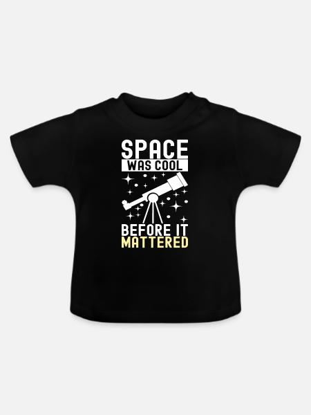 Astronom Astronomie - Baby Bio-T-Shirt mit Rundhals - Schwarz