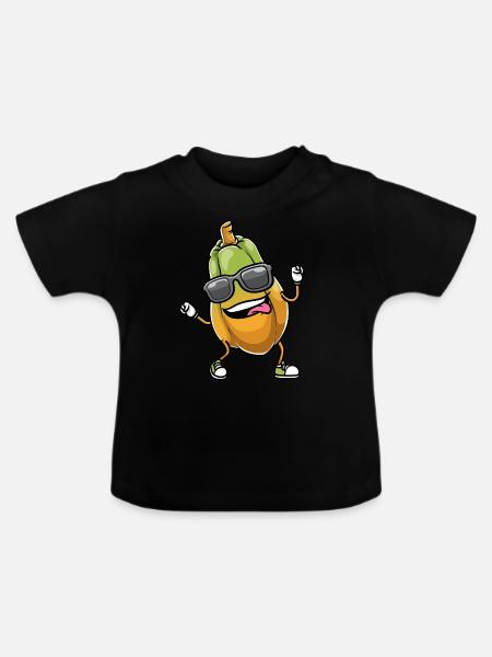 Papaya Tanzen - Baby Bio-T-Shirt mit Rundhals - Schwarz
