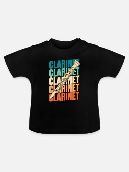 Klarinette Klarinettist - Baby Bio-T-Shirt mit Rundhals - Schwarz