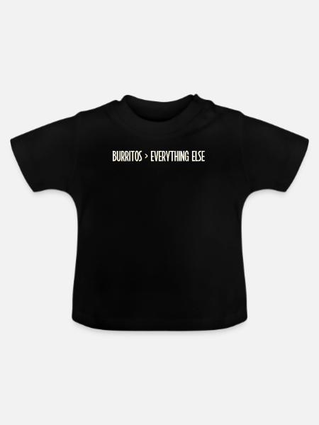 Burrito Gift - Baby Bio-T-Shirt mit Rundhals - Schwarz