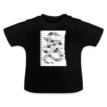 Serpent astucieux pour les amoureux de la nature et les gardiens de terrarium - T-shirt bio col rond Bébé - noir - Devant