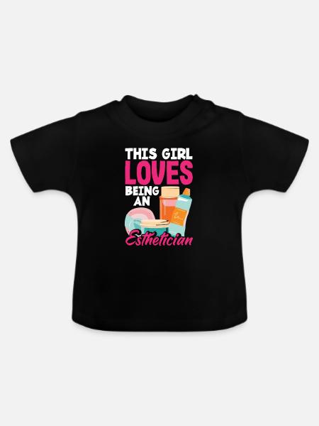 Hautpflege Kosmetikerin Kosmetik - Baby Bio-T-Shirt mit Rundhals - Schwarz
