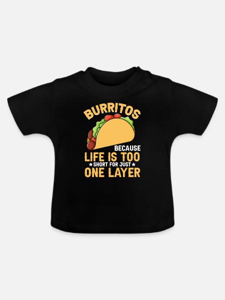 Burrito Gift - Baby Bio-T-Shirt mit Rundhals - Schwarz