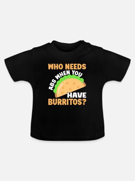 Burrito Gift - Baby Bio-T-Shirt mit Rundhals - Schwarz