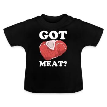 Metzger Fleischer Metzgerei Fleischerei - Baby Bio-T-Shirt mit Rundhals - Schwarz - Vorne