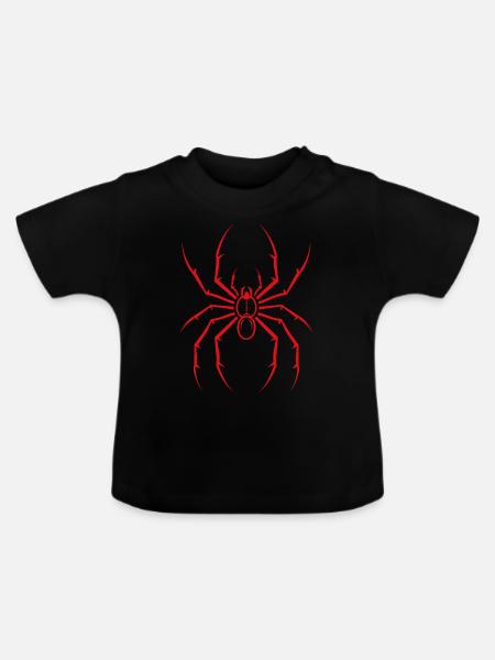 Spinne - Baby Bio-T-Shirt mit Rundhals - Schwarz