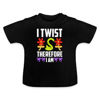 Ballon Twister Ballon Artiste Ballon Animaux - T-shirt bio col rond Bébé - noir - Devant