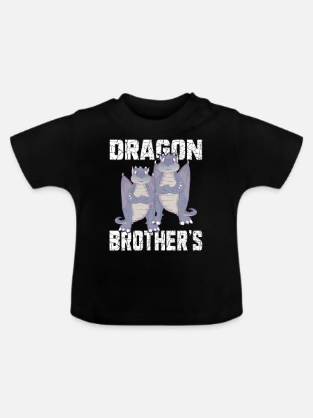 Die des Drachenbruders - Baby Bio-T-Shirt mit Rundhals - Schwarz
