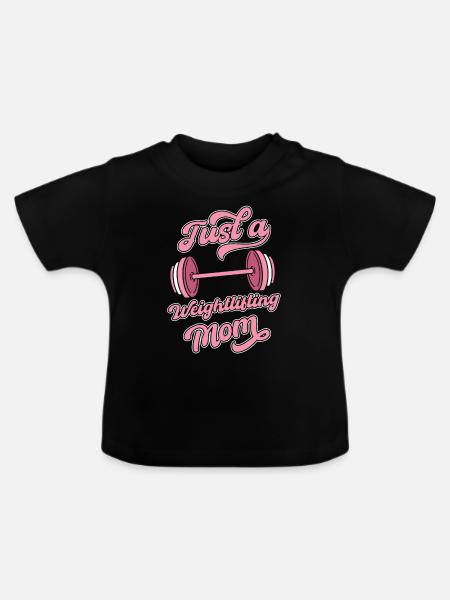 Gewichtheben Gewichtheber - Baby Bio-T-Shirt mit Rundhals - Schwarz