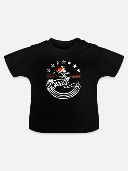 Weihnachts Bote - Baby Bio-T-Shirt mit Rundhals - Schwarz