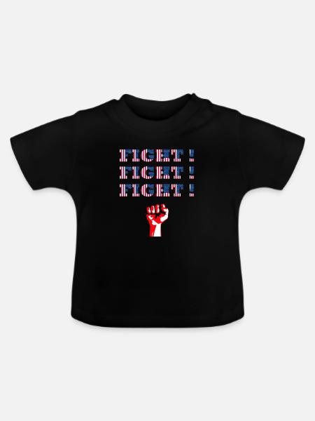 USA Wahlkampf - Baby Bio-T-Shirt mit Rundhals - Schwarz