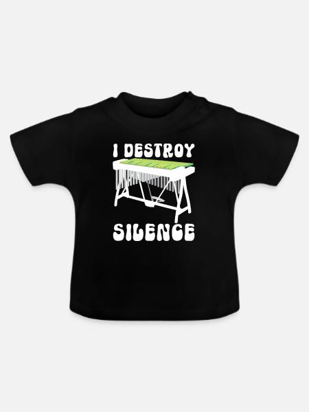 Vibraphon Vibraphonist - Baby Bio-T-Shirt mit Rundhals - Schwarz