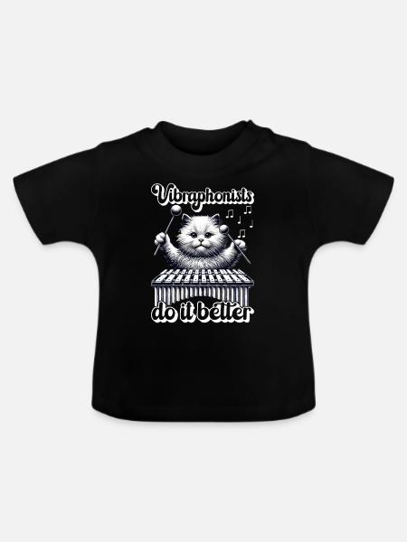 Vibraphon Vibraphonist - Baby Bio-T-Shirt mit Rundhals - Schwarz