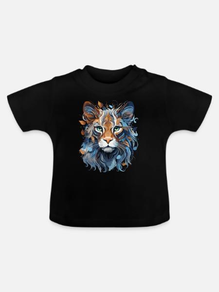 Bengal Katze - Baby Bio-T-Shirt mit Rundhals - Schwarz