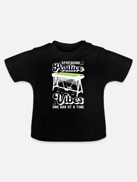 Vibraphon Vibraphonist - Baby Bio-T-Shirt mit Rundhals - Schwarz