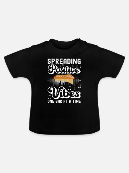 Vibraphon Vibraphonist - Baby Bio-T-Shirt mit Rundhals - Schwarz