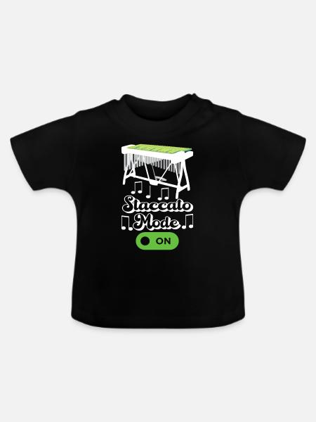 Vibraphon Vibraphonist - Baby Bio-T-Shirt mit Rundhals - Schwarz