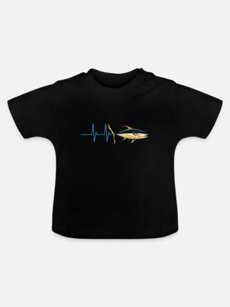 Thunfisch - Baby Bio-T-Shirt mit Rundhals - Schwarz