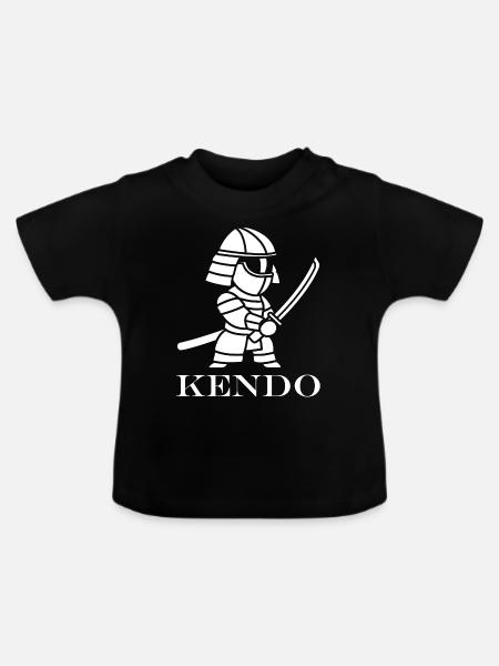 KENDO - Baby Bio-T-Shirt mit Rundhals - Schwarz