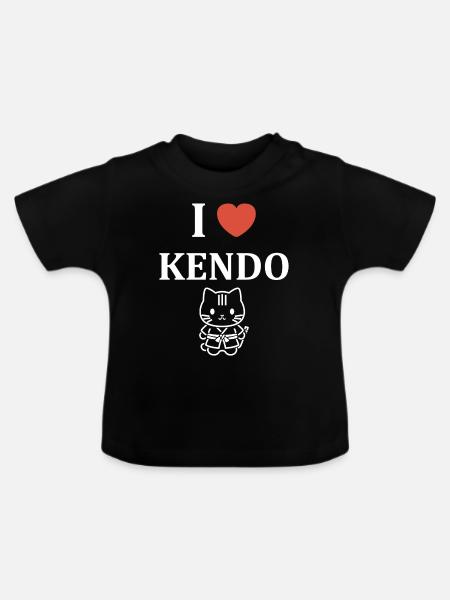 KENDO - Baby Bio-T-Shirt mit Rundhals - Schwarz