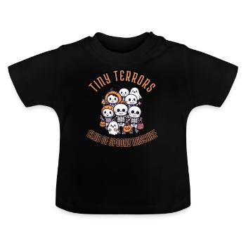 Niedliche Winzige Schrecken Club Des Gespenstischen Unfugs Unisex - Baby Bio-T-Shirt mit Rundhals - Schwarz - Vorne