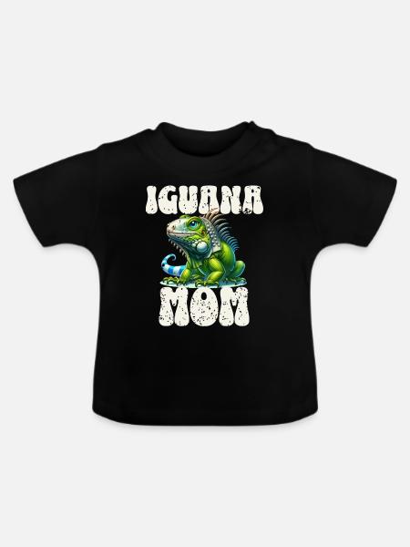 Leguan - Baby Bio-T-Shirt mit Rundhals - Schwarz