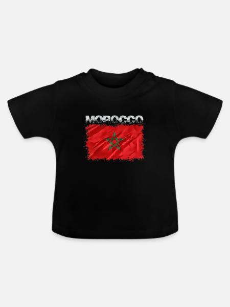Marokko - Baby Bio-T-Shirt mit Rundhals - Schwarz