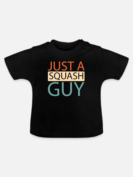 Squash Just A Squash Guy - Baby Bio-T-Shirt mit Rundhals - Schwarz