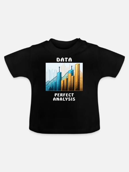 DATA PERFECT ANALYSIS - Baby Bio-T-Shirt mit Rundhals - Schwarz