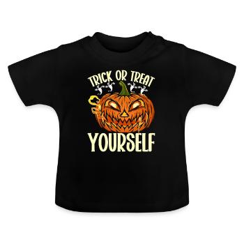 Halloween Costume - Baby Organic T-Shirt with Round Neck - black - Front