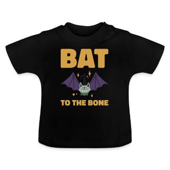 Halloween Costume - Baby Organic T-Shirt with Round Neck - black - Front