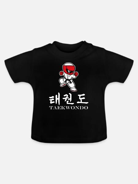 Taekwondo - Baby Bio-T-Shirt mit Rundhals - Schwarz
