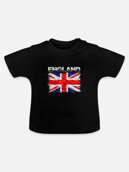 Großbritannien - Baby Bio-T-Shirt mit Rundhals - Schwarz