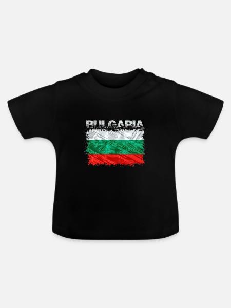 Bulgarien - Baby Bio-T-Shirt mit Rundhals - Schwarz