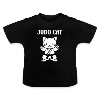 judo - T-shirt bio col rond Bébé - noir - Devant