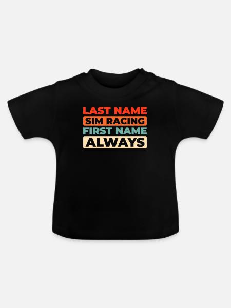 Sim Racing - Baby Bio-T-Shirt mit Rundhals - Schwarz