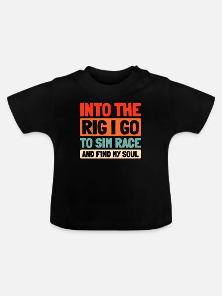 Sim Racing - Baby Bio-T-Shirt mit Rundhals - Schwarz