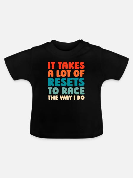 Sim Racing - Baby Bio-T-Shirt mit Rundhals - Schwarz