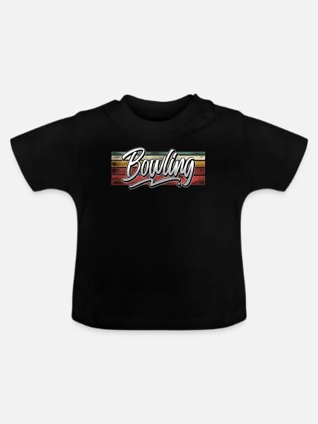 Bowling - Baby Bio-T-Shirt mit Rundhals - Schwarz