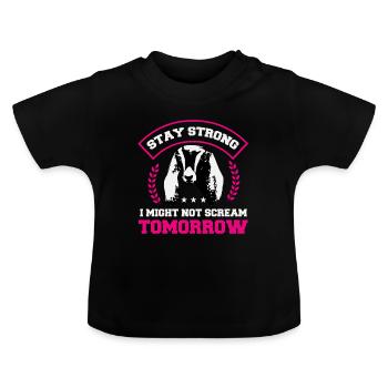 Nubian Goat Whispers - Baby Organic T-Shirt with Round Neck - black - Front