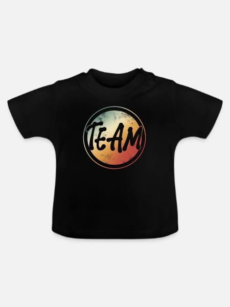 Team - Baby Bio-T-Shirt mit Rundhals - Schwarz