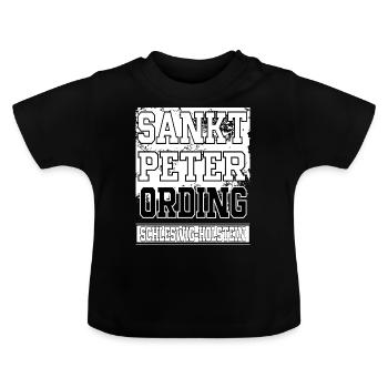 Sankt Peter Ording - Baby Bio-T-Shirt mit Rundhals - Schwarz - Vorne