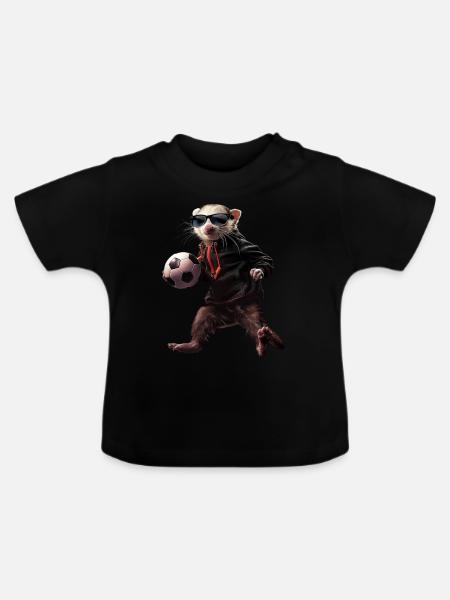 Frettchen - Baby Bio-T-Shirt mit Rundhals - Schwarz