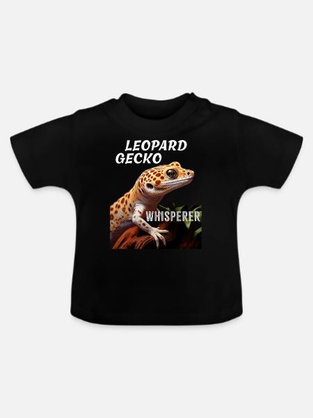 LEOPARD GECKO WHISPERER - Baby Bio-T-Shirt mit Rundhals - Schwarz