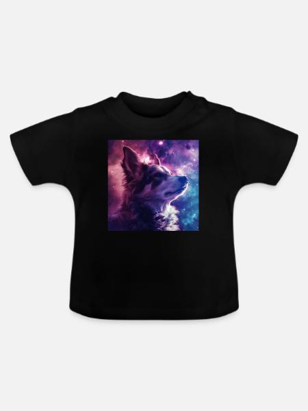 Hund - Baby Bio-T-Shirt mit Rundhals - Schwarz